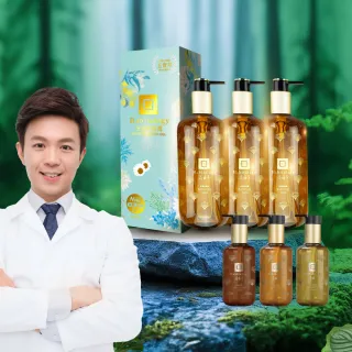 【好運道】湯鎮瑋-五寶草沁涼精油沐浴露500ml-3入(贈200ml沐浴露+洗髮露+洗手露)