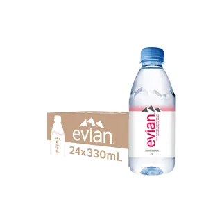 【evian 依雲 原廠總代理直營】天然礦泉水330mlx24入/箱(寶特瓶)