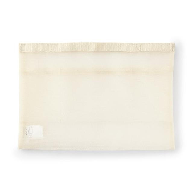 【MUJI 無印良品】尼龍網眼袋內袋/A4尺寸用.象牙白