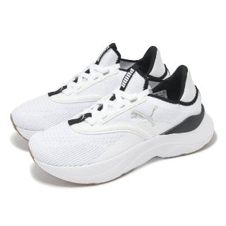 【PUMA】慢跑鞋 Softride Mayve Wns 女鞋 白 黑 緩衝 襪套 運動鞋(310160-02)