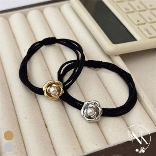【NANA】娜娜 復古簡約珍珠花朵百搭髮圈兩入組 N113052705(珍珠 花朵 髮圈兩入組)