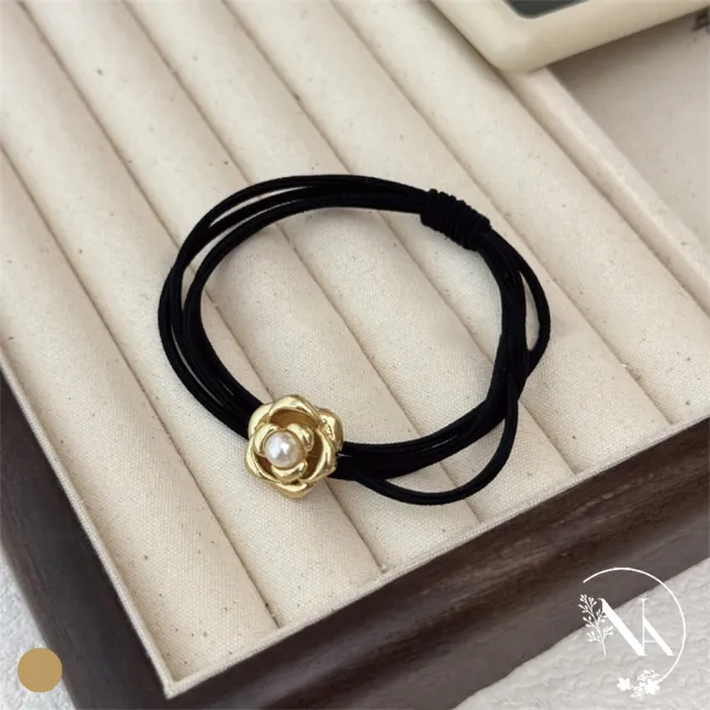 【NANA】娜娜 復古簡約珍珠花朵百搭髮圈兩入組 N113052705(珍珠 花朵 髮圈兩入組)