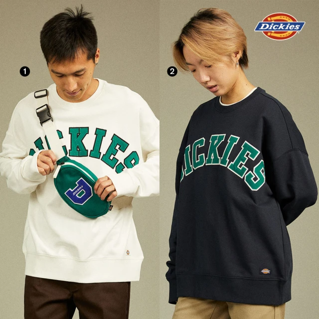 【Dickies】男女款刺繡Logo寬鬆大學T(多款任選)