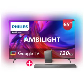 【Philips 飛利浦】65吋4K 120hz Google TV智慧聯網液晶顯示器(65PUH8808)