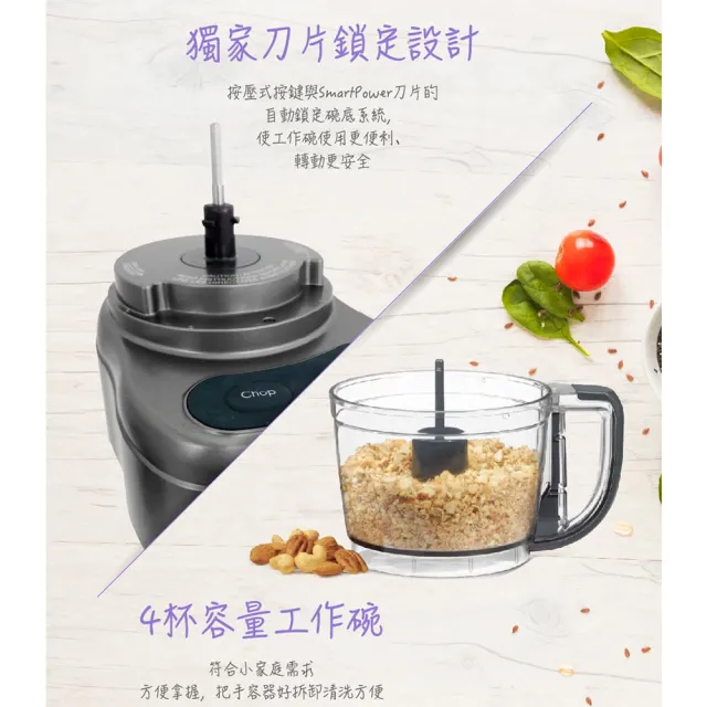 【Cuisinart 美膳雅】玩味輕鬆打 4杯迷你食物處理機(ECH-4GMTW)