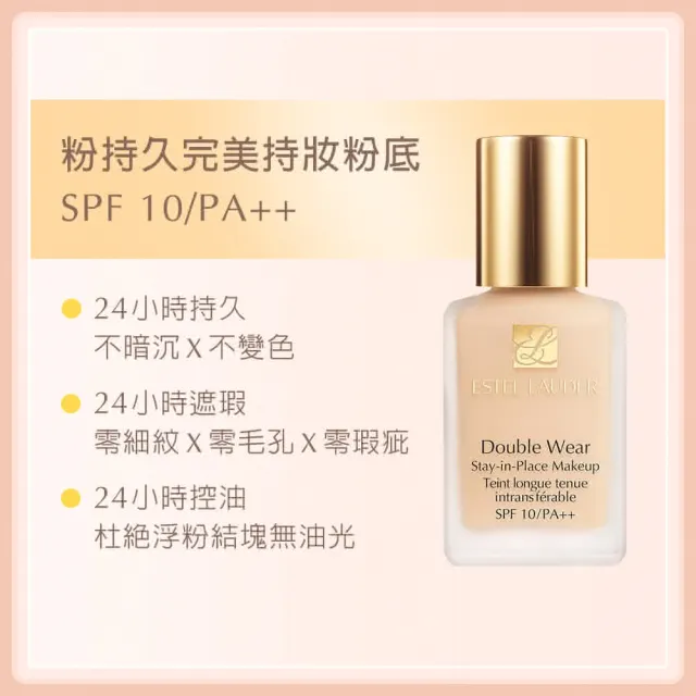 【Estee Lauder 雅詩蘭黛】粉持久控油粉餅組(粉底SPF10/PA++30ml+粉持久控油粉餅SPF10/防曬/IU同款)