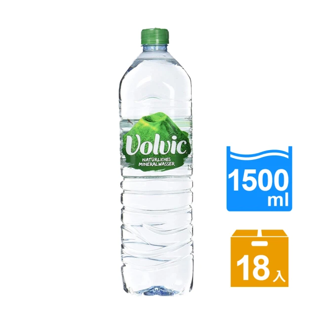 福利品/即期品 Volvic 富維克 天然礦泉水1500mlx18入/箱(6入x3組 最短效期2024/11/25)