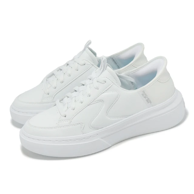 SKECHERS 休閒鞋 Cordova Classic-New Reign Slip-Ins 女鞋 白 套入式 板鞋(185081-WHT)