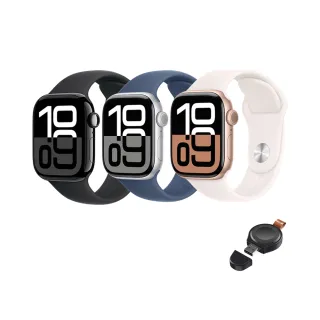 無線充電器【Apple】Apple Watch S10 GPS 42mm(鋁金屬錶殼搭配運動型錶帶)