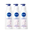 【NIVEA 妮維雅】早C晚E組★亮白極致嫩膚乳液380mlx3入+密集深層修護乳液400mlx3入(No.1 美白身體乳)