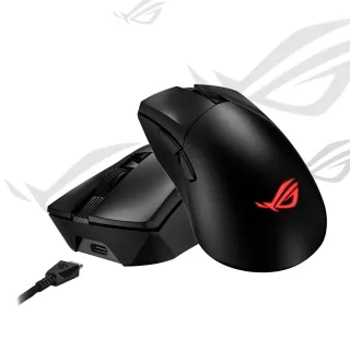 【ASUS 華碩】ROG Gladius III Wireless AIMPOINT 無線三模電競滑鼠 黑色