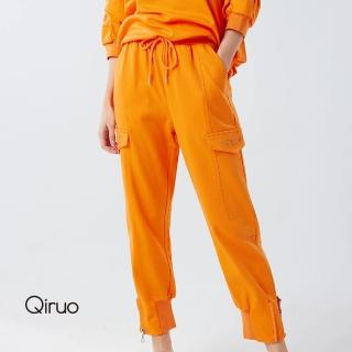 【Qiruo 奇若名品】專櫃秋冬休閒 九分褲6008C 彈性褲彈力男友褲(M-2XL)