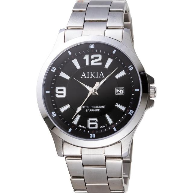 【AIKIA】時髦都會時尚男錶-黑42mm(3A2302WBN)