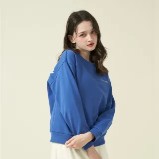 【ELLE ACTIVE】女款 保暖圓領長袖大學T-寶藍色(EA24A2F1402#36)