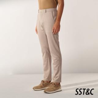 【SST&C】淺卡其斜紋彈力修身版針織休閒褲00162409005(換季65折)