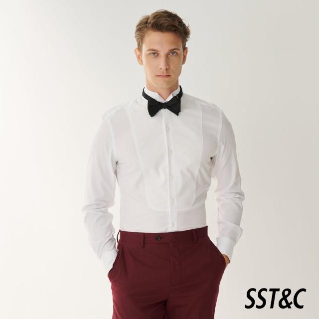 【SST&C】米蘭系列 白色拼接禮服款修身版襯衫00062409010(新品上市)