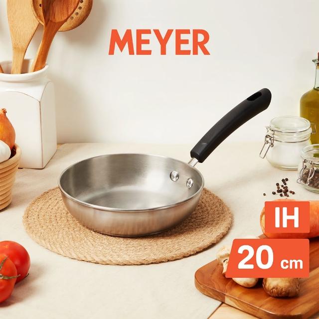 【MEYER 美亞】百年鋼系列不鏽鋼鍋平底鍋20cm(IH/電磁爐適用)