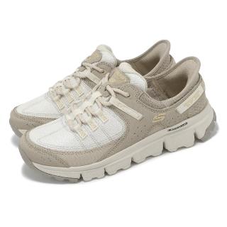 【SKECHERS】休閒鞋 Summits AT Slip-Ins 女鞋 奶茶 棕 套入式 緩衝 戶外 健走鞋(180147-TPE)