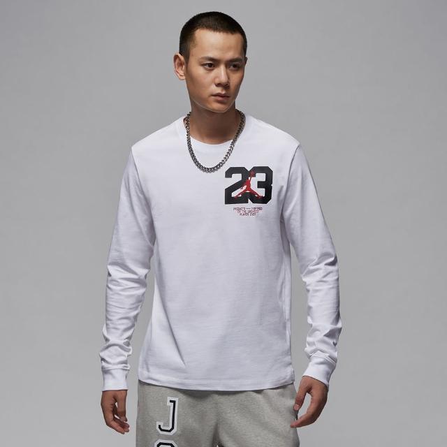 【NIKE 耐吉】長袖上衣 男款 運動 喬丹 AS M J SPRT 23 LS CREW 白 FZ1982-100