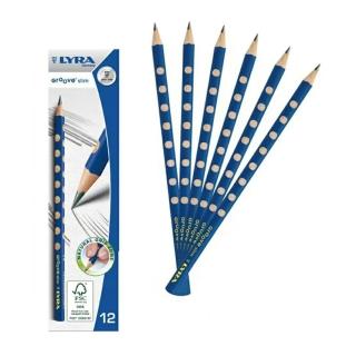 【LYRA】GROOVE slim 三角洞洞鉛筆 1760100-HB / 1760102-2B 細 12入 /盒