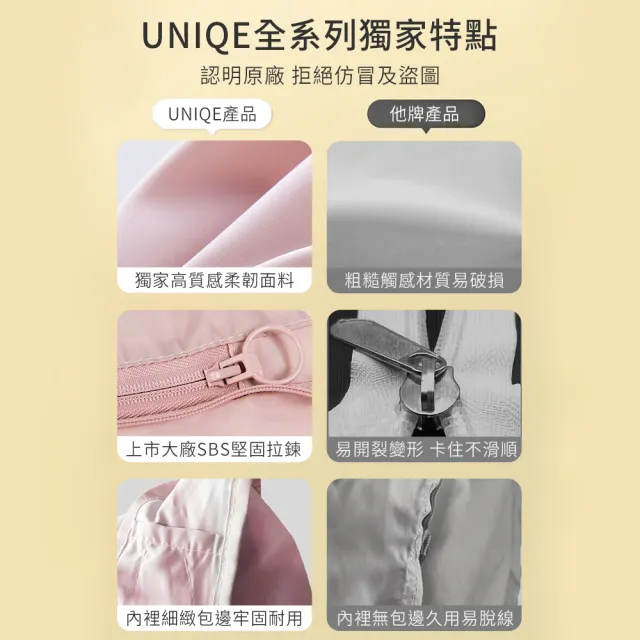 【UNIQE】加大型 高質感旅行壓縮收納袋 金屬透氣孔 羽絨外套衣物棉被抗皺整理袋 行李箱旅遊收納包