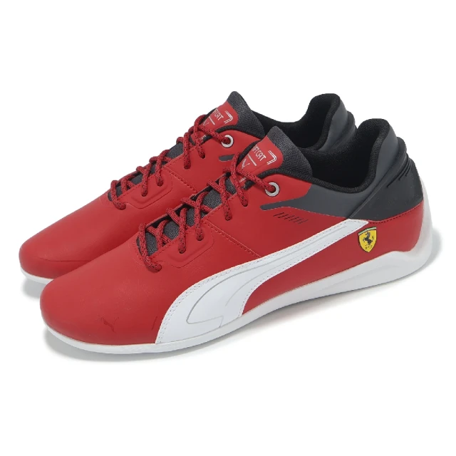 PUMA 賽車鞋 Ferrari Drift Cat Delta 男鞋 紅黑 法拉利 皮革 平底 休閒鞋(306864-05)