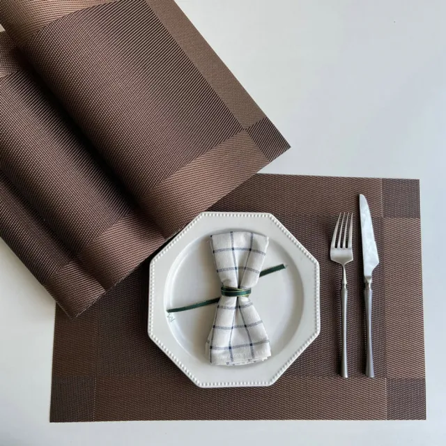 【zozo】買三送三 歐式餐桌墊45*30cm(防水耐磨隔熱餐墊/易洗速乾/餐墊/隔熱墊)