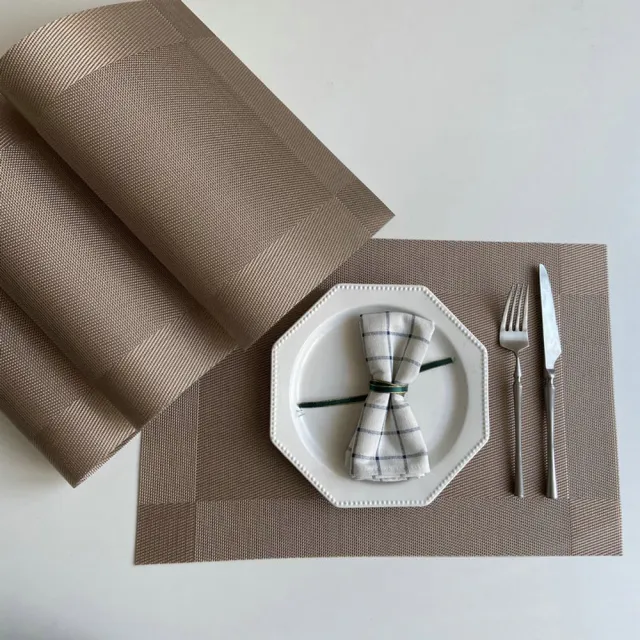 【zozo】買二送二 歐式餐桌墊45*30cm(防水耐磨隔熱餐墊/易洗速乾/餐墊/隔熱墊)