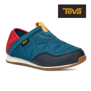 【TEVA】童麵包鞋 兩穿式防潑水 保暖 菠蘿麵包鞋/休閒鞋/懶人鞋 ReEmber 原廠(藍綠色-TV1135290CPLRT)