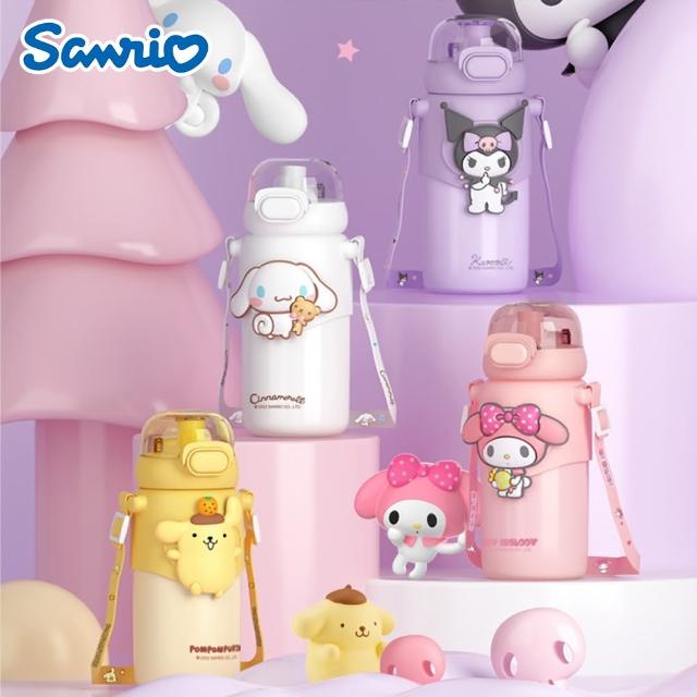 【SANRIO 三麗鷗】三麗鷗316不鏽鋼嘟嘟吸管直飲保溫杯460ml(酷洛米/大耳狗/凱蒂貓/美樂蒂/布丁狗/帕恰狗)