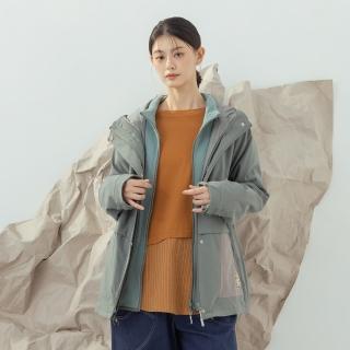 【MOSS CLUB】石墨烯熱能兩件式連帽機能型長袖外套(綠/魅力商品)