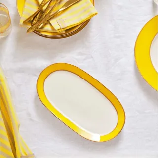 【PIP STUDIO】Chique Gold 盤子28x16x2cm-黃