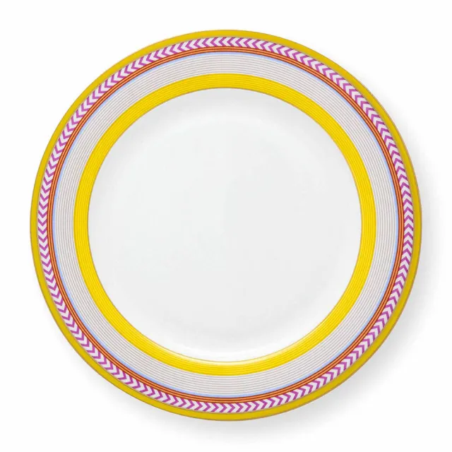 【PIP STUDIO】Chique Stripes 餐盤23cm-黃