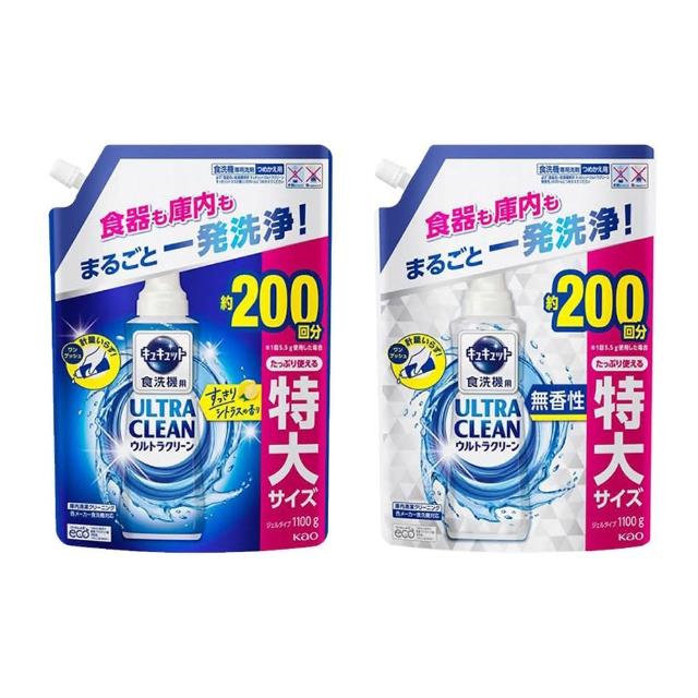 【Kao 花王】日本 Ultra Clean 洗碗機專用洗碗精補充包 1100g(平輸商品)