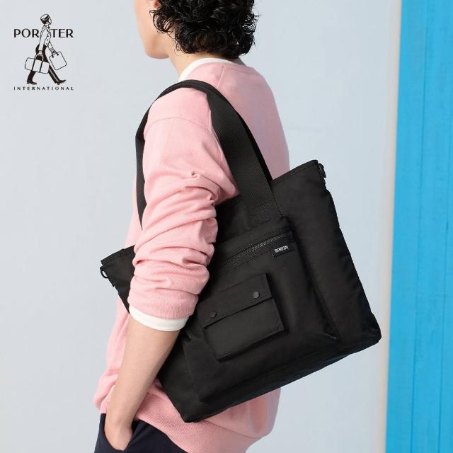 【PORTER INTERNATIONAL】個性不凡BUNK托特包(黑)
