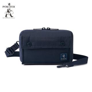 【PORTER INTERNATIONAL】機能輕靚MID斜肩包-S(午夜藍)