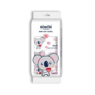 【Aiwibi 愛薇彼】超純水嬰兒濕紙巾 天然茶樹精油 迷你包 8抽x8包x4入(共32包 隨身攜帶可放小包好方便)