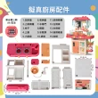 【OhBabyLaugh】63cm豪華噴霧廚房玩具+42件組(兒童/生日禮物/扮家家酒/烹飪玩具/仿真/聲光/廚具/瓦斯爐)