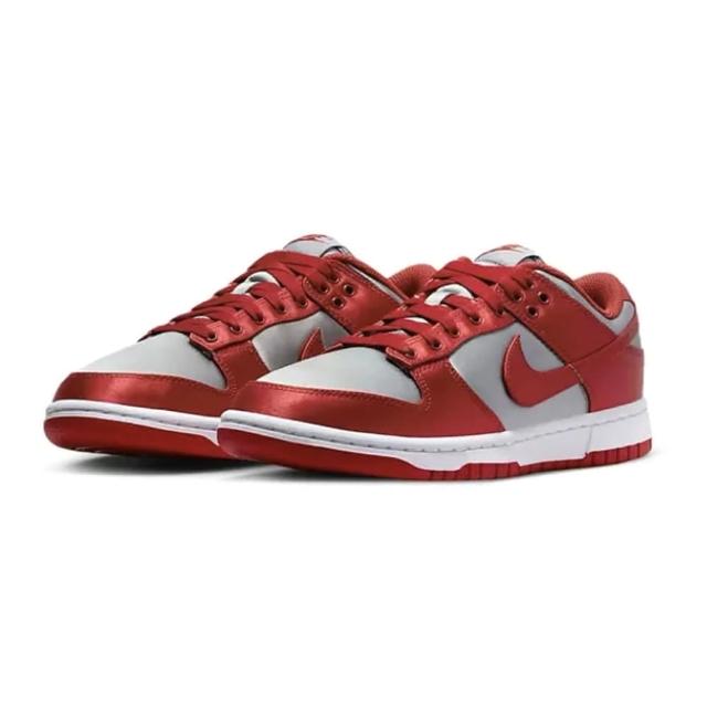 【NIKE 耐吉】Wmns Dunk Low UNLV Satin 灰紅 緞面 絲綢 女鞋 紅色 DX5931-001