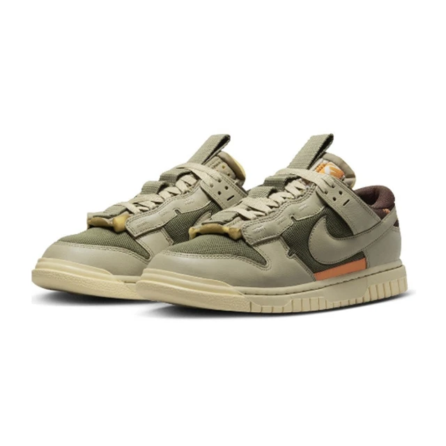 NIKE 耐吉 Nike Air Dunk Jumbo 橄欖色 復古 解構 拼接 男鞋 厚鞋舌 休閒鞋 DV0821-200