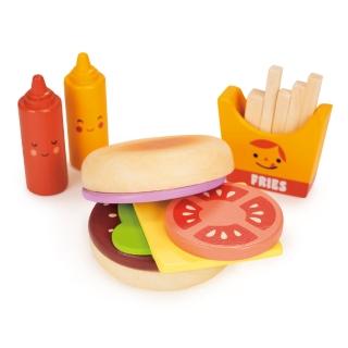 【mentari】美式漢堡速食組(木製玩具/家家酒/角色扮演)