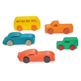 【mentari】繽紛經典車隊(木製玩具/玩具車/交通工具)