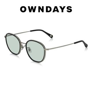 【OWNDAYS】百搭多角金屬框款墨鏡(SUN1071T-2S C1)