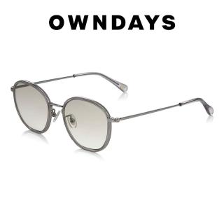 【OWNDAYS】百搭多角金屬框款墨鏡(SUN1071T-2S C3)