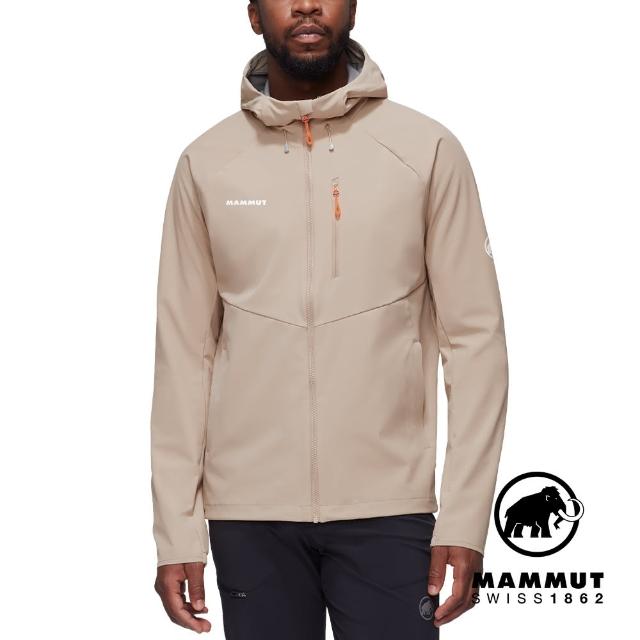 【Mammut 長毛象官方直營】Ultimate Comfort SO Hooded 經典軟殼連帽外套 薩凡納褐 男款 #1011-01910