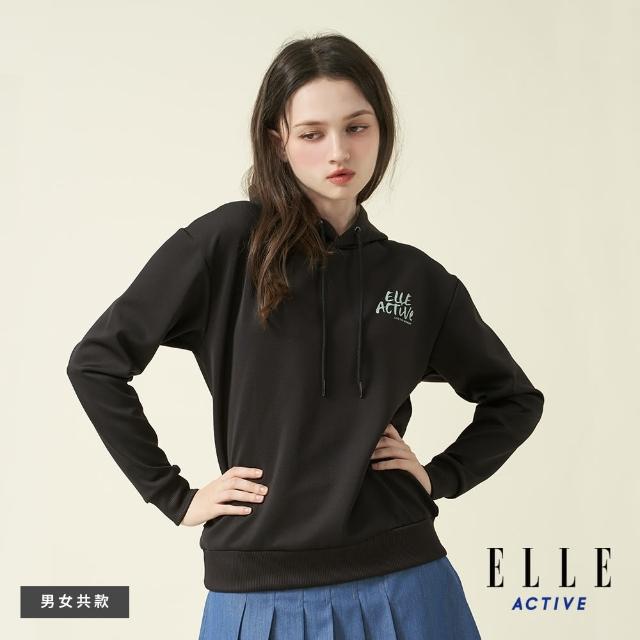 【ELLE ACTIVE】女款 連帽長袖上衣-黑色(EA24A2F1403#99)