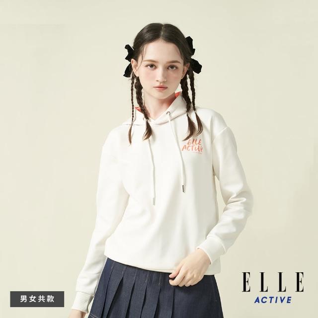 【ELLE ACTIVE】女款 連帽長袖上衣-白色(EA24A2F1403#90)