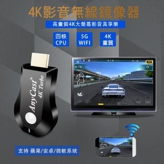 【DW 達微科技】4K Turbo影音真棒 高速四核心AnyCast雙頻5G全自動無線HDMI影音電視棒