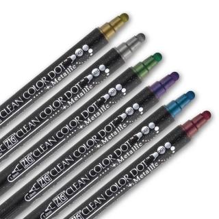 【Kuretake 吳竹】ZIG Clean Color Dot 點點筆 金屬色