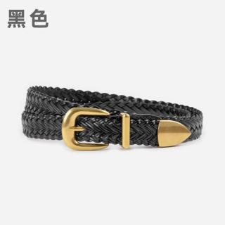 【Jpqueen】時尚交叉編織風女款休閒腰帶皮帶(7色可選)